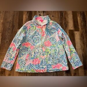Lilly Pulitzer Multicolor Half-Zip Sweatshirt